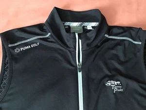 PUMA GOLF TORREY PINES FULL ZIP STRETCH VEST MEN-LARGE BLACK worn one time EUC - Picture 1 of 5