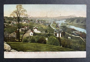 Postal antigua de 1909 View James River desde White Rock Hill Lynchburg Virginia - Imagen 1 de 2