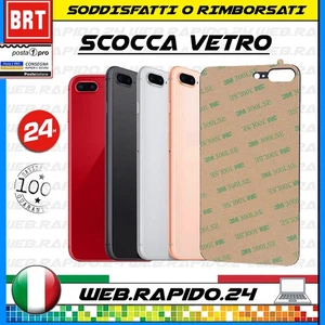 VETRO BACK COVER SCOCCA POSTERIORE x APPLE IPHONE 8 PLUS BIG HOLE+LOG+BIADESIVO! - Foto 1 di 1