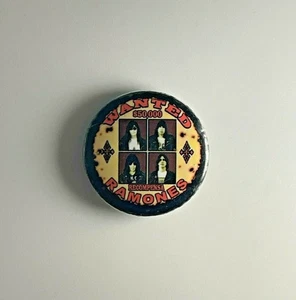 Ramones Wanted 1” Button R007B Badge Pin Motorhead Misfits Bowie - Picture 1 of 2