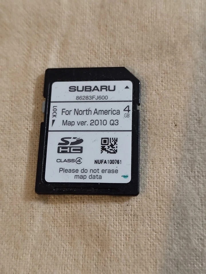 2012 Impreza Navigation DATA SD Card U.S Map Genuine 86283FJ600 - Image 1 of 3