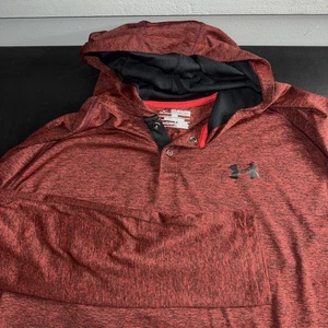 Maglione sportivo uomo Under Armour taglia XX-Large rosso Heatgear 1/4 con cappuccio a scatto - Foto 1 di 6