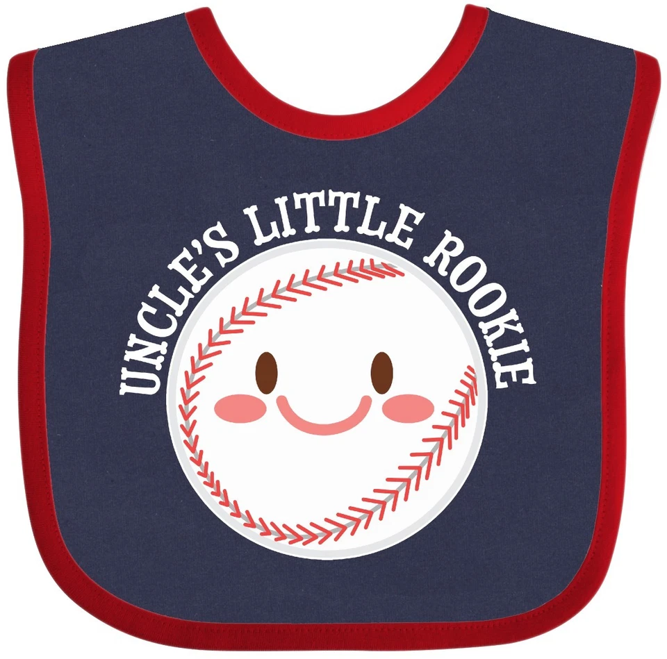 Inktastic Uncle's Little Rookie - Babero de béisbol bebé deportes niños tío ventilador de pelota Foto 1 de 1