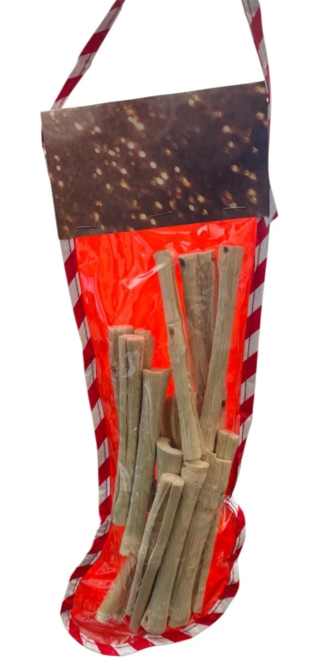 Holiday 15 Piece Natural Bamboo Chew Toy Rabbit Chinchilla Guinea Pig Christmas - Image 1 of 1