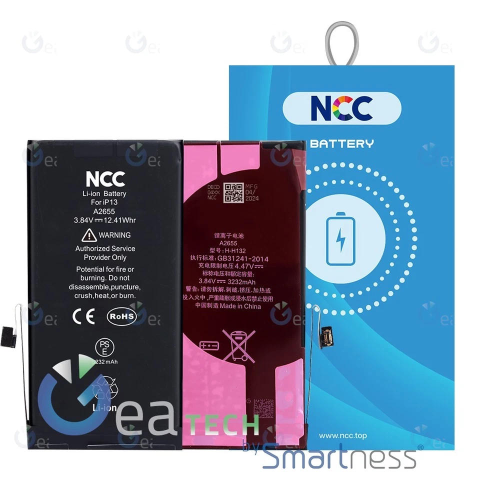 NCC BATTERIA PER APPLE IPHONE 13 A2633 A2482 A2631 A2634 A2635 RICAMBIO 3227 MAH