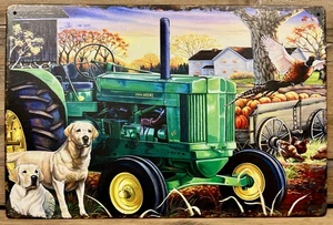 John Deere Tractor Metal Wall Sign 12" x 8" - Picture 1 of 1