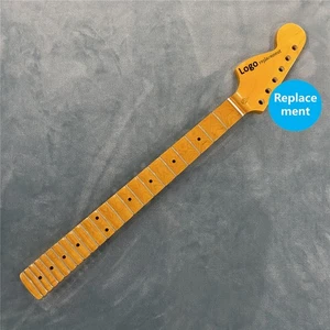 Full Scalloped Reverse Big Head Maple Electric Guitar Neck 22 Fret Yellow Glossy - Picture 1 of 10