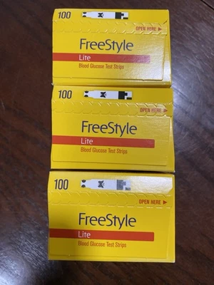 Lote de 3 cajas de 100 tiras reactivas Freestyle Lite en total 300 tiras Foto 1 de 2