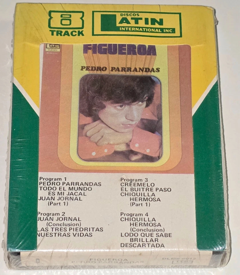 PEDRO PARRANDAS SEALED JOSE MANUEL FIGUEROA 8-TRACK TAPE 74 DISCOS LATIN MEXICO - Image 1 of 4