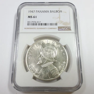 1947 NGC MS61 - PANAMA - Silver Balboa Coin #57698A - Image 1 of 3