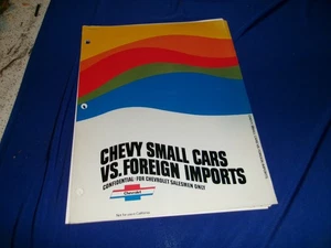 Chevrolet Vega Monza 1975 vs VW Datsun folleto de especificaciones del concesionario - Imagen 1 de 3