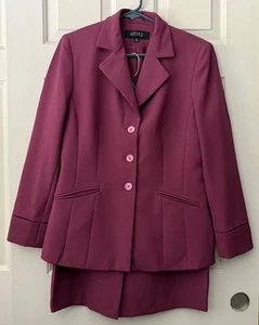 kasper suits womens size 10 red burgundy tweed jacket and skirt suit $290 - Picture 1 of 24