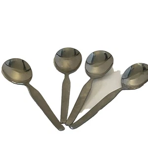Vtg VINERS PROFILE Soup Spoons x 4 Stainless Steel Cutlery 18.5 cm retro Korea - Picture 1 of 5