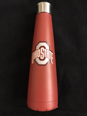 Ohio State Buckeyes 14oz. Scarlet & gray Stainless Steel Bottle Cover