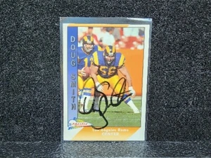 1991 Pacific Trading Card Doug Smith On Card Autograph Los Angeles Rams NFL - Picture 1 of 2