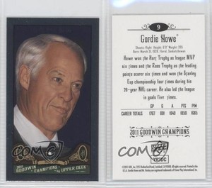 2011 Upper Deck Goodwin Champions Mini Foil Gordie Howe #9 HOF