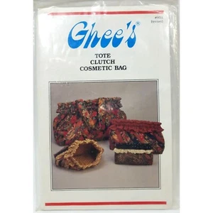 Ghee's Sewing Pattern 851 cosmetic clutch or tote bag uncut factory folded 1988 - Picture 1 of 2