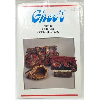 Ghee's Sewing Pattern 851 cosmetic clutch or tote bag uncut factory folded 1988 - Image 1 of 2
