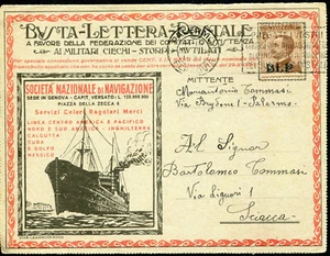 1921 Italia BLP c. 40 sovrastampa nera n. 4 usato. Cat 120. - Foto 1 di 3