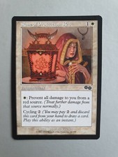 Rune of Protection: Red, MTG Urza's Saga (1998) Common White Enchantment VNM