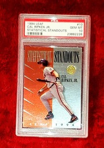 CAL RIPKEN JR 1994 LEAF STATISTICAL STANDOUTS GORGEOUS FOIL PSA 10 🔥 SCARCE