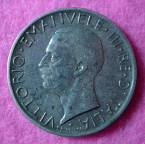 REGNO VITTORIO EMANUELE III° 5 LIRE 1930 BB AQUILOTTO AQUILINO ARGENTO - Foto 1 di 2