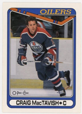 Craig MacTavish 1990 O-Pee-Chee #189 Edmonton Oilers NHL Hockey Card - Image 1 of 2