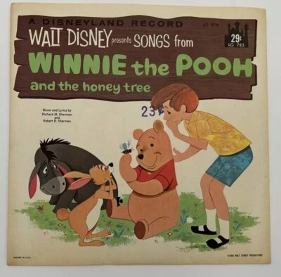 1965 Winnie the Pooh and the Honey Tree 45 rpm disco de vinil Walt Disney LG785 - Imagem 1 de 4