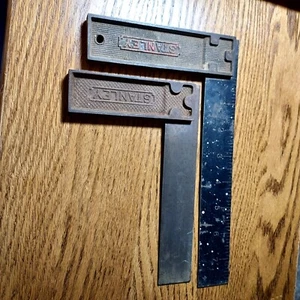 2 Stanley Vintage Mitre Squares No. 12 6" and 8" USA - Picture 1 of 15