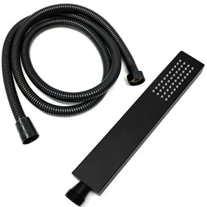 Duschkopf mit flexiblen Duschschlauch 1,5m Schwarz | Handbrause Brauseschlauch - Bild 1 von 5