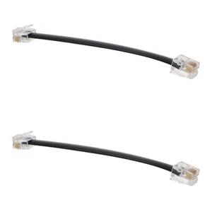 2 szt. Panel Kabel połączeniowy Nóżka Przewód telefoniczny 6-rdzeniowy Płaska linia telefoniczna - Zdjęcie 1 z 12