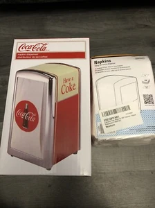 COCA COLA NAPKIN DISPENSER AND 250 Napkins Collectible - Picture 1 of 6
