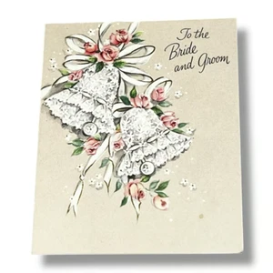 Hallmark To the Bride and Groom Vintage Congratulations Card ABX - Imagen 1 de 4