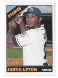 Justin Upton 2015 Topps Heritage cambio de color variación SP #702 - Imagen 1 de 2