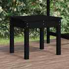 Vidaxl Garden Bench Black 50x44x45 Cm Solid Wood Pine