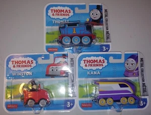 Mattel Fisher~Price Thomas & Friends *Thomas,Winston,Kana* Metal Collection LOT - Picture 1 of 4