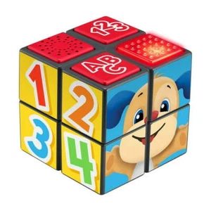 Fisher-Price Laugh & Learn Puppy’s Activity Cube Electronic Learning Toy for Bab - Picture 1 of 6