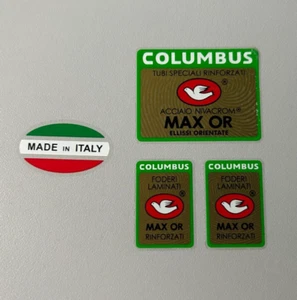 Columbus MAX OR frame +2 fork decals for campagnolo equip bike - Picture 1 of 2