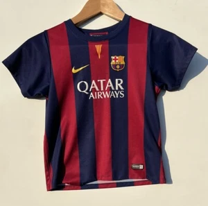 Nike Messi 10 Barcelona 2014 Kids XL 7-8 JAHRE Trikot Qatar Airways UNICEF *Lesen* - Bild 1 von 11