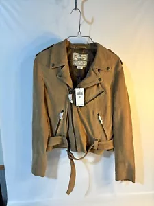$998 Polo Ralph Lauren Goat Suede Motorcycle Jacket Medium NWT Cycle Coat - Picture 1 of 19
