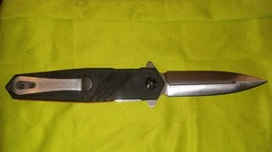 Rough rider ball bearing Liner Lock pocket knife black/orange Dagger EDC - Picture 1 of 3