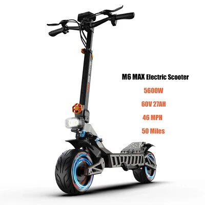 Ruitoo 5600W Electric Scooter Adult Dual Motor Folding E-Scooter 46MPH 50 Miles