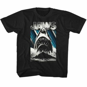 Jaws Black Children's T-Shirt - Picture 1 of 2