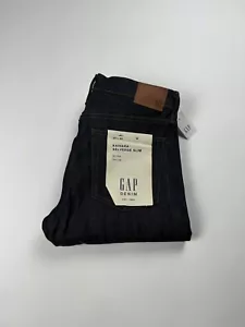 NEW GAP Kaihara Selvedge Jeans Mid Rise Slim Leg Size 29 X 34 Raw Denim NWT - Picture 1 of 7