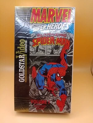 The Amazing Spider-Man VHS Marvel Super Heroes Volume 2 Goldstar Video - SEALED - Image 1 of 4