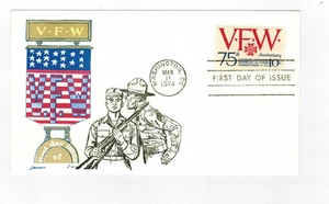 #1525 VFW 75th Anniversary Jackson Color Cachet first day cover FDC - Picture 1 of 1