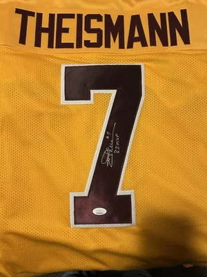 Joe Theismann Signed Jersey 83 MVP Inscription JSA COA Redskins Custom HOF QB - Image 1 of 4