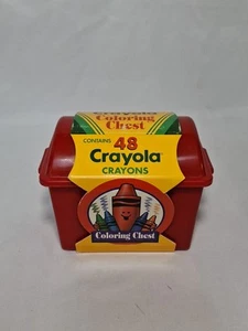 Vintage Crayola Treasure Chest 48 Different Crayons, 1993. Binney Smith, Red - Picture 1 of 7