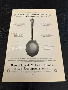 FRÜHE 1900er MAGAZINANZEIGE #A10-128 ROCKFORD SILBERPLATTE - Bild 1 von 1