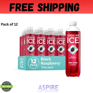 Sparkling Ice, Black Raspberry Sparkling Water, Zero Sugar Flavored Water, mit  - Bild 1 von 6